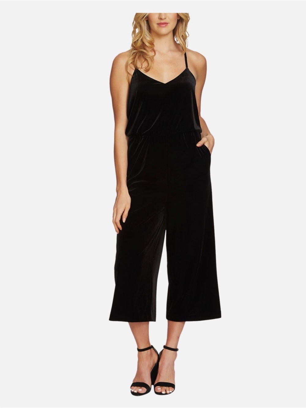 New with tags 1. state black velvet jumpsuit